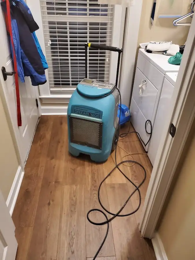 Commercial dehumidifier deployed for Flood Damage Cleanup in Chesterfield